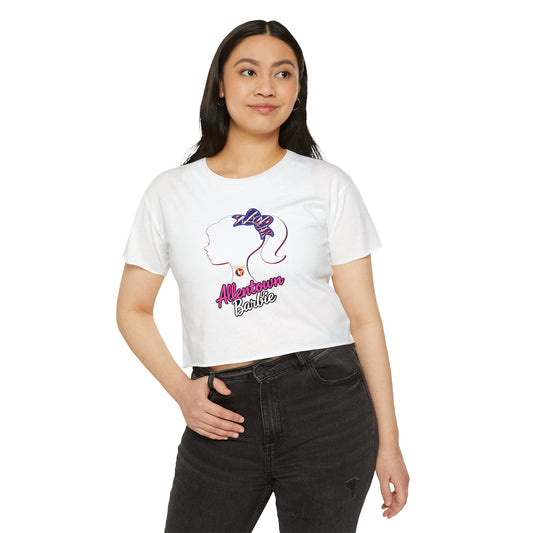 Allentown Barbie Crop Top — Women's Festive Graphic Tee